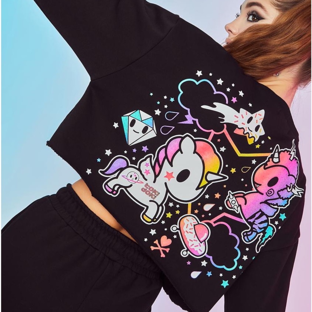 Tokidoki Cropped Crewneck Sweater - Medium